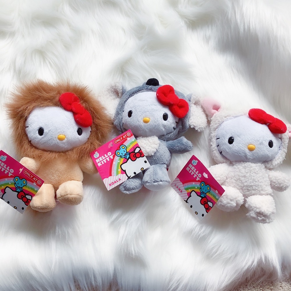 Set of 3 limited edition hello kitty plush